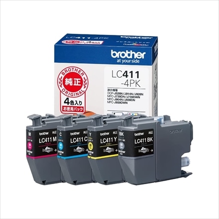 ブラザー インクカートリッジ LC411-4PK