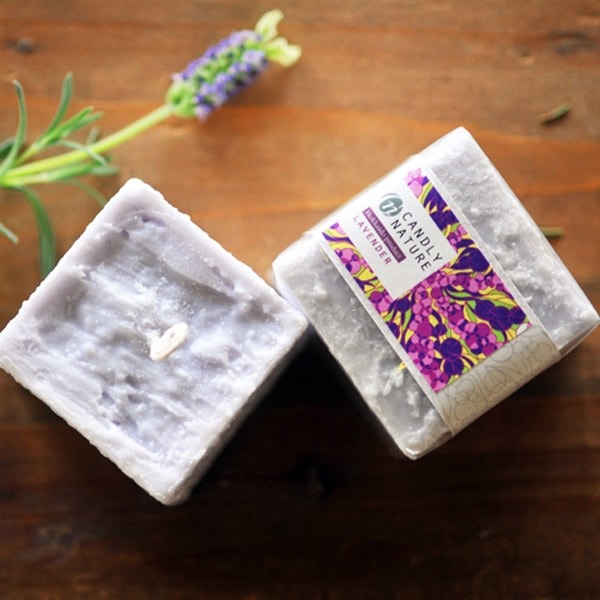 Candly キャンドリー アロマ キャンドル 北海道天然アロマキャンドル キューブ ラベンダー