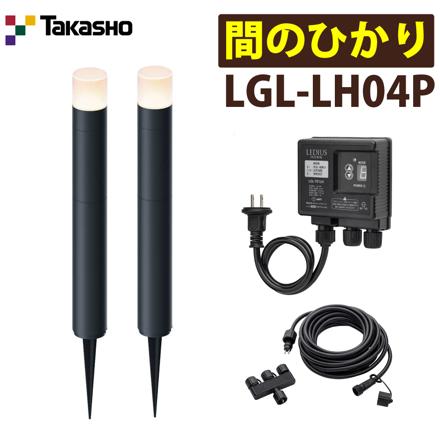 タカショー LGL-LH04P ブラック ひかりノベーション 間のひかり 基本セット 2本