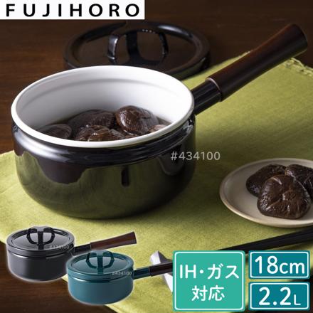 富士ホーロー 匠シリーズ 18cm 片手鍋 鉄緑 TKM-18S.G