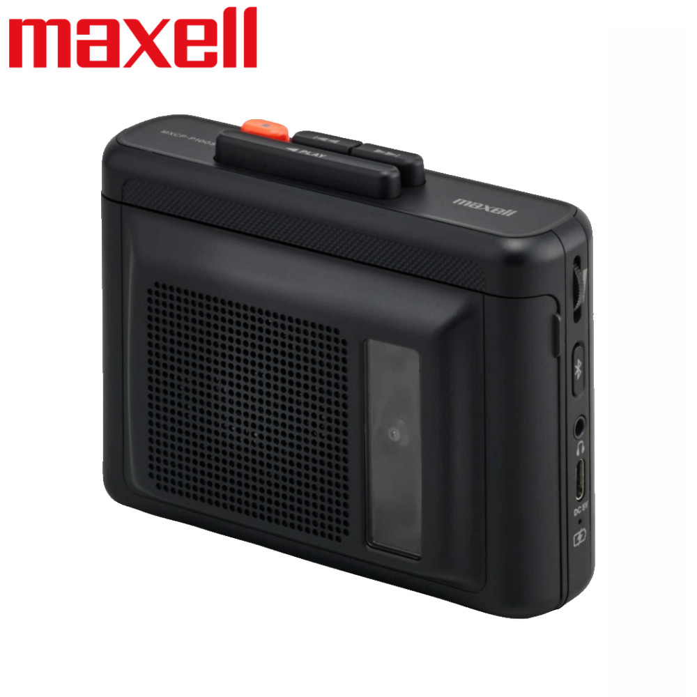 マクセル スピーカー付きポータブルカセットプレーヤー MXCP-P100SBK ブラック