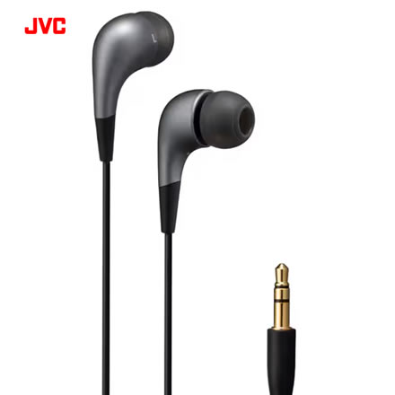 JVC インナーイヤーヘッドホン HA-FX6-H グレー プラグφ3.5mm（メール便）