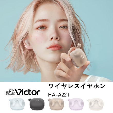 JVC Victor ビクター ワイヤレスイヤホン カナル型 ブラック HA-A22T-B