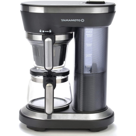 山本電気 全自動 コーヒーメーカー ドリップ式 ミル付き 95度高温抽出 ブラック YS0005BK