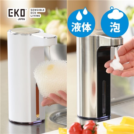 EKO アロマセンサーソープディスペンサー 泡タイプ シルバー EK6088F-MT