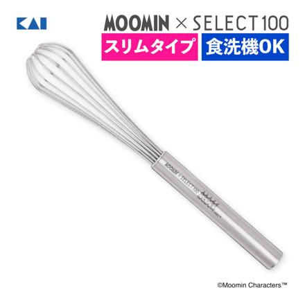 貝印 KAI ムーミン×SELECT100 スリムウィスク 食洗機対応 泡立て器 泡立て ホイッパー スリム 茶せん オールステンレス DH3207
