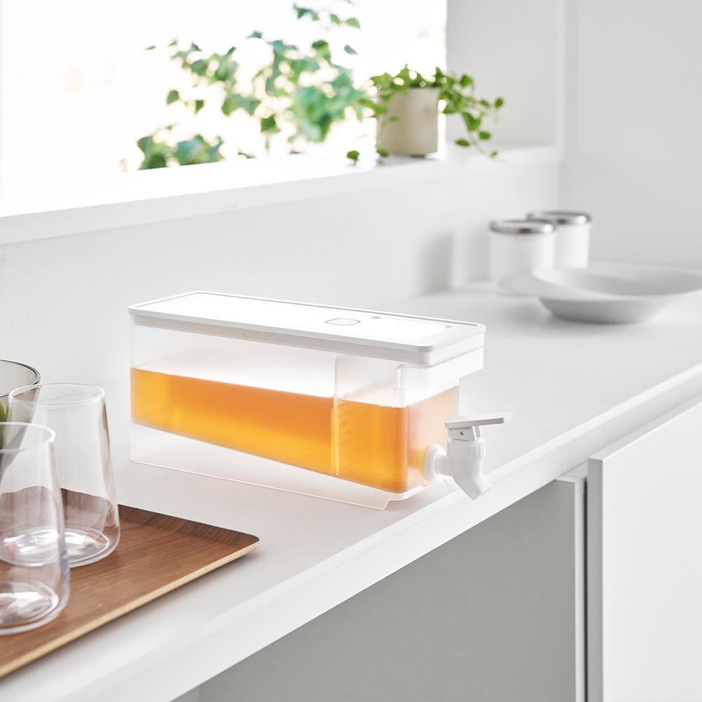 山崎実業 タワー 1584 冷蔵庫ドリンクサーバー 1.8L ホワイト