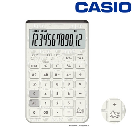 【12月18日発売予定】カシオ ムーミンモデル 電卓 オフホワイト (ニョロニョロ) コンフィ JT-200T-MM-WE-N