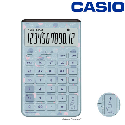 【12月18日発売予定】カシオ ムーミンモデル 電卓 グレイッシュブルー (ムーミン) コンフィ JT-200T-MM-BU-N