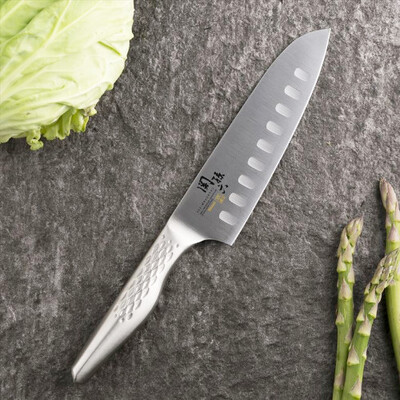 貝印 関孫六 匠創 ディンプル三徳 165mm AB-5157 KAI 日本製 オールステンレス 包丁