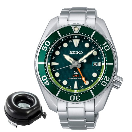 SEIKO セイコー PROSPEX プロスペックス SBPK001 メンズ 腕時計 ソーラーGMT機能 200m防水 ダイバースキューバ 時計ケースセット