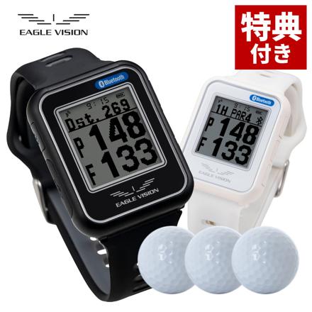 朝日ゴルフ ゴルフナビ イーグルビジョン ウォッチ シックス ブラック (EAGLE VISION watch6 BK) EV-236 & ゴルフボール セット