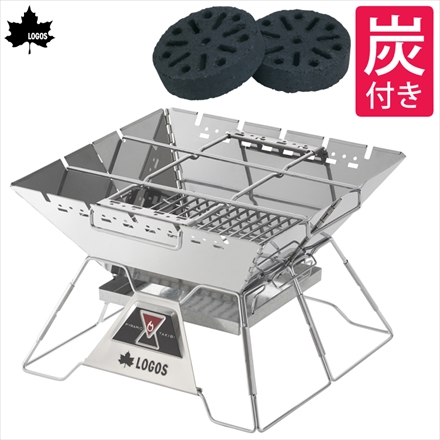 ロゴス LOGOS the ピラミッドTAKIBI L 81064162＆炭（2個入り）