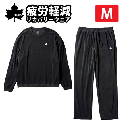ロゴス LOGOS by LIPNER ボディリカバリー ベロアスウェット ＆ パンツ 上下セット ブラック M