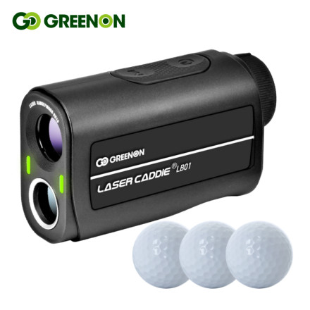 グリーンオン レーザーキャディー LB01 ブラック レーザー距離計 ゴルフボール付き