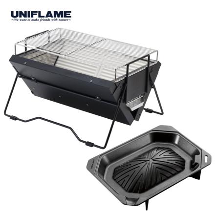 ユニフレーム 40周年記念 ユニセラTG-III ブラック 614976 ジンギスカン鍋セット