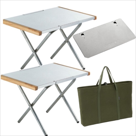 ユニフレーム 焚き火テーブル 2個＋レッグラック＋トート 計4点セット (682104＋682135＋683644)