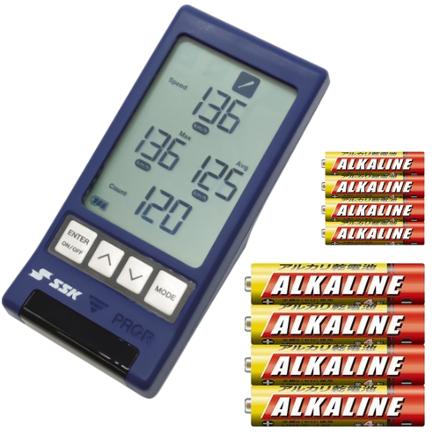 エスエスケイ SSK 速度計測器 マルチスピードテスター4 MST400 + 単4電池 8本 セット