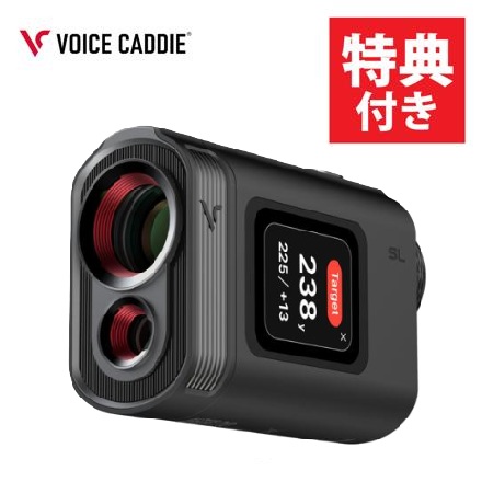 ボイスキャディ ゴルフ レーザー距離計 SL mini The Black (VOICE CADDIE SLミニ ブラック) 専用ポーチ付き & ゴルフボール セット