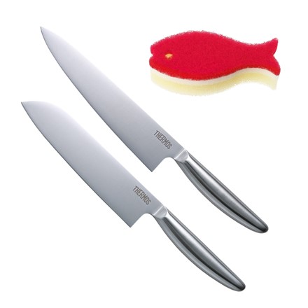 THERMOS サーモス ステンレス 包丁セット 三徳＆牛刀 KKB-S165(S) KKB-G180(S) グランエッジシリーズ