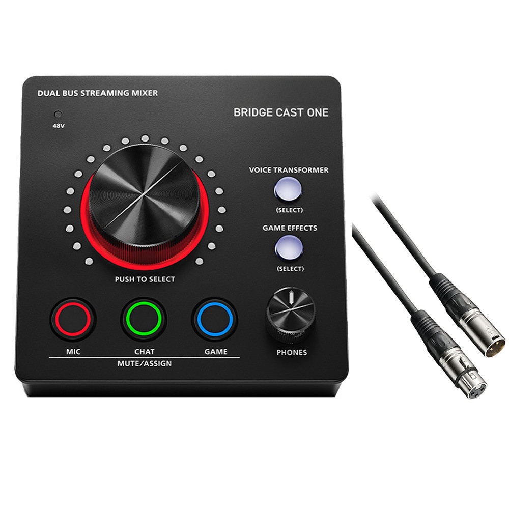 ローランド Roland ゲーミングDAC・ミキサー BRIDGE CAST ONE オーディオテクニカ XLRケーブル BX3/3.0 ブラック セット