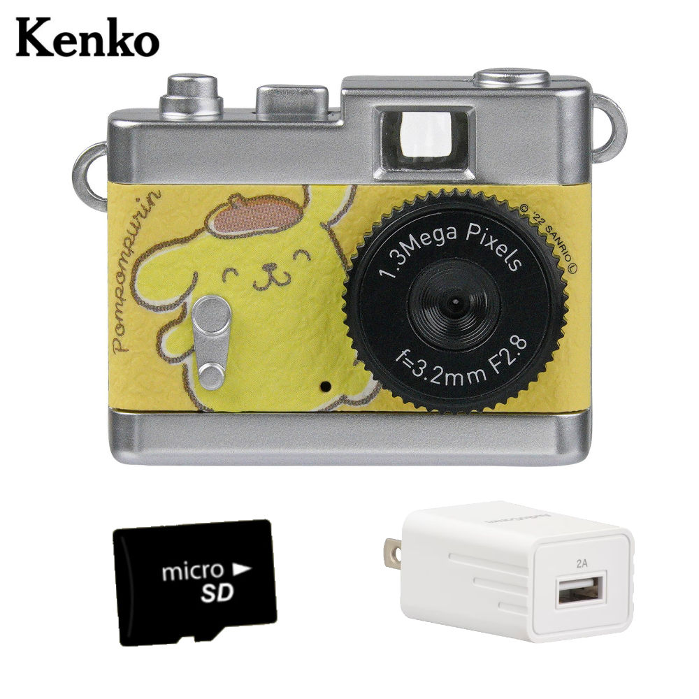 ケンコー サンリオキャラクター トイカメラ ポムポムプリン DSC-PIENI PN（ピエニ） ＆microSD32GB＆USBアダプタ