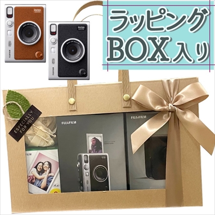 富士フイルム チェキ instax mini Evo ブラック ＆ケース＆フィルム40枚＆microSDカード＆デコペン＆アルバム＆ハメパチ＆液晶保護フィルム ッピングBOX入り