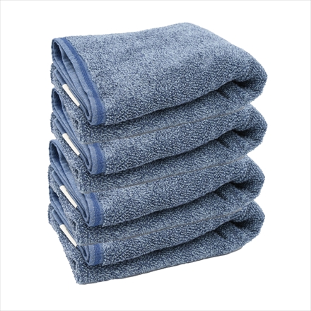 ココチエナ cocochiena2 バスタオル ネイビーブルー ４枚 CE18021（483580）NB