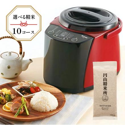 タイガー魔法瓶 精米器 レッド 日本製 精米機 玄米 自家精米 無洗米機能付 RSF-A100-R ＆ ゆめぴりか 玄米 300g セット