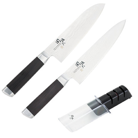 貝印 関孫六 AE-5200/AE-5204&セラミックシャープナーセット ふきん付