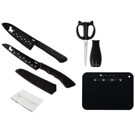 〈包丁セット〉 貝印 Nyammy 包丁セット ふきん付 ニャミー AB-5801 DH-2722 DH-2721 AP-5180