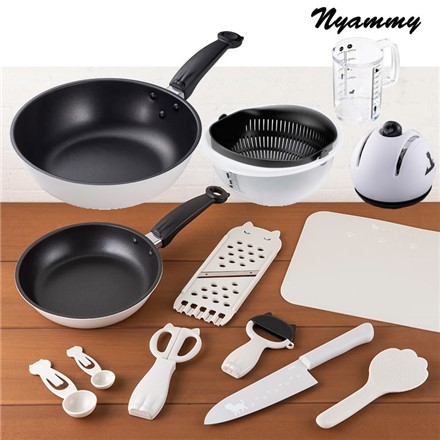 貝印 Nyammy ニャミー白猫 キッチンツール 12点セット