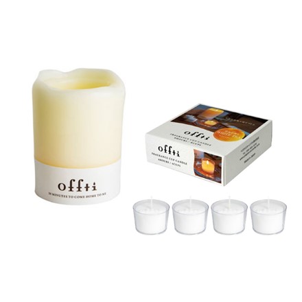 ペガサスキャンドル オフティ キャンドルホルダー メルティ― アイボリー ＆ ホワイトティー フレグランスカップキャンドル 06663101 06662802