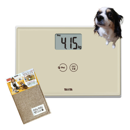 TANITA タニタ デジタルヘルスメーター アイボリー CA-100IV＆サンベルム PallyPallyPET はっ水加工のランチョンマット アイボリー PT5609