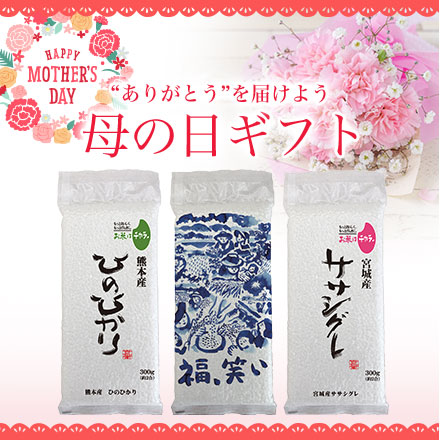 白米 母の日ギフト オコメール 3種食べ比べ 各300g(2合)×3種 真空パック 《母の日限定ギフトカード付》 令和7年産