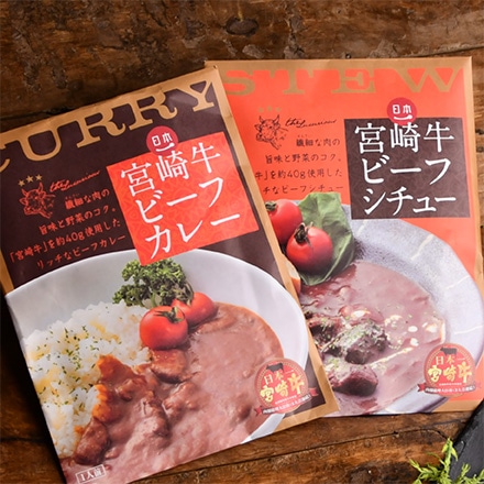 タマチャンショップ 宮崎牛ビーフカレー 5袋 ＆ ビーフシチュー4袋