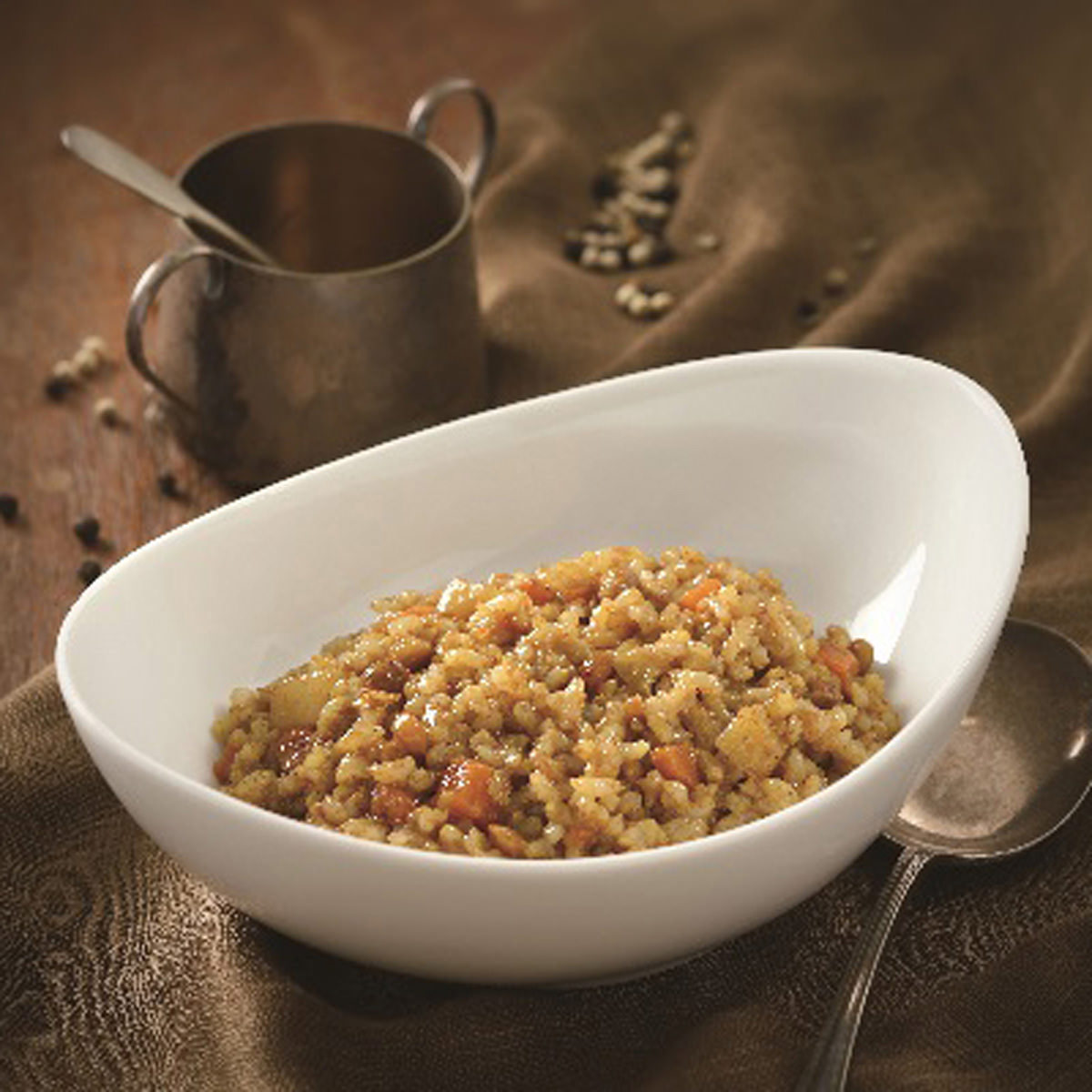 レトルト AST 新 備 玄米リゾット カレー 〔リゾット240g×25、付属スプーン×25〕 リゾット 非常食