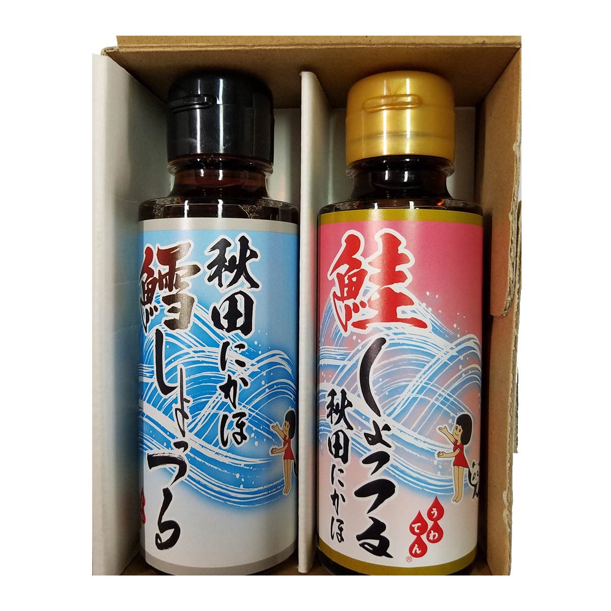 秋田 にかほ しょっつる 〔鱈しょっつる100ml・鮭しょっつる100ml〕 魚醤【沖縄県・離島 配送不可】