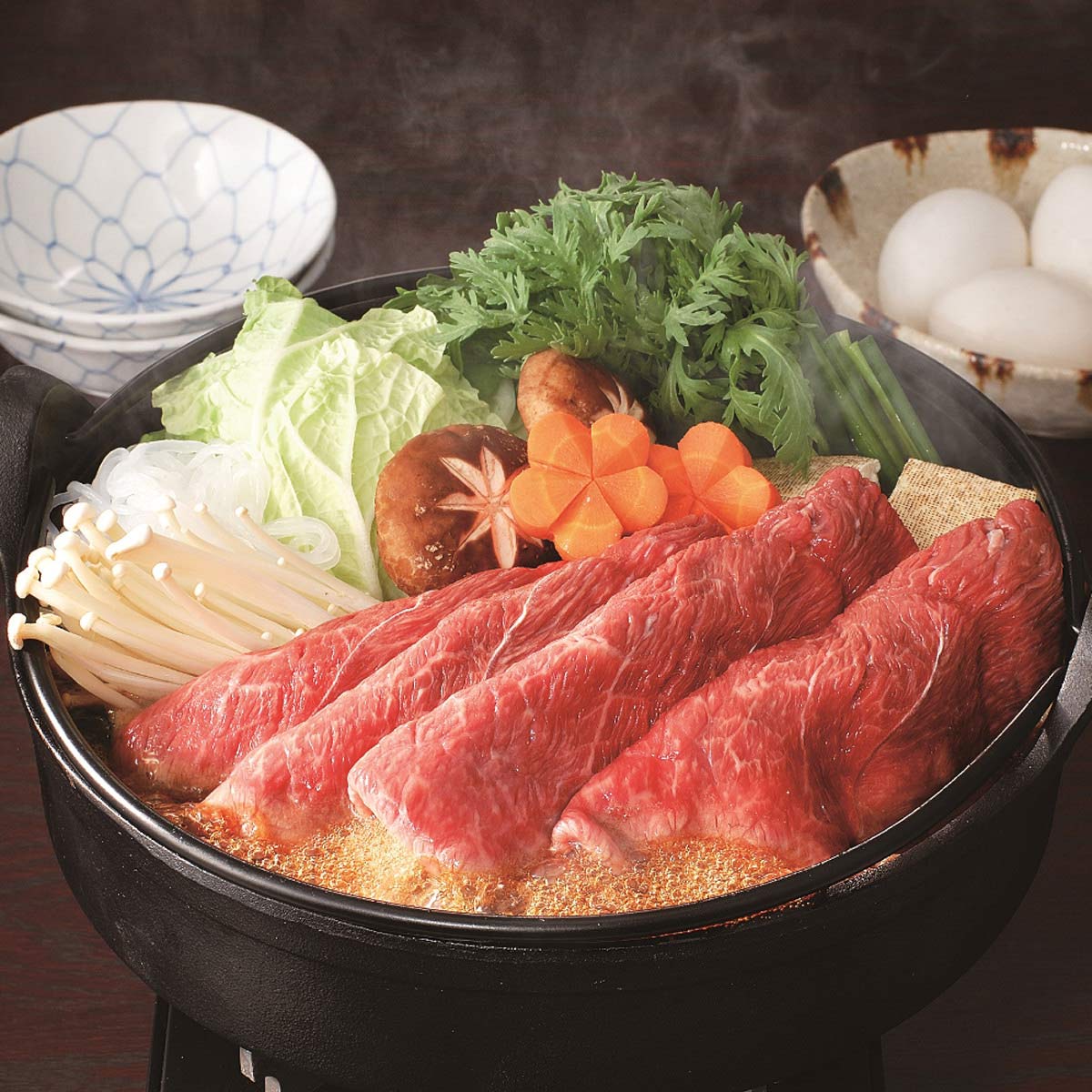 高橋畜産食肉　山形牛 すき焼きセット 2種盛り〔肩ロース300g、バラ250g〕山形県