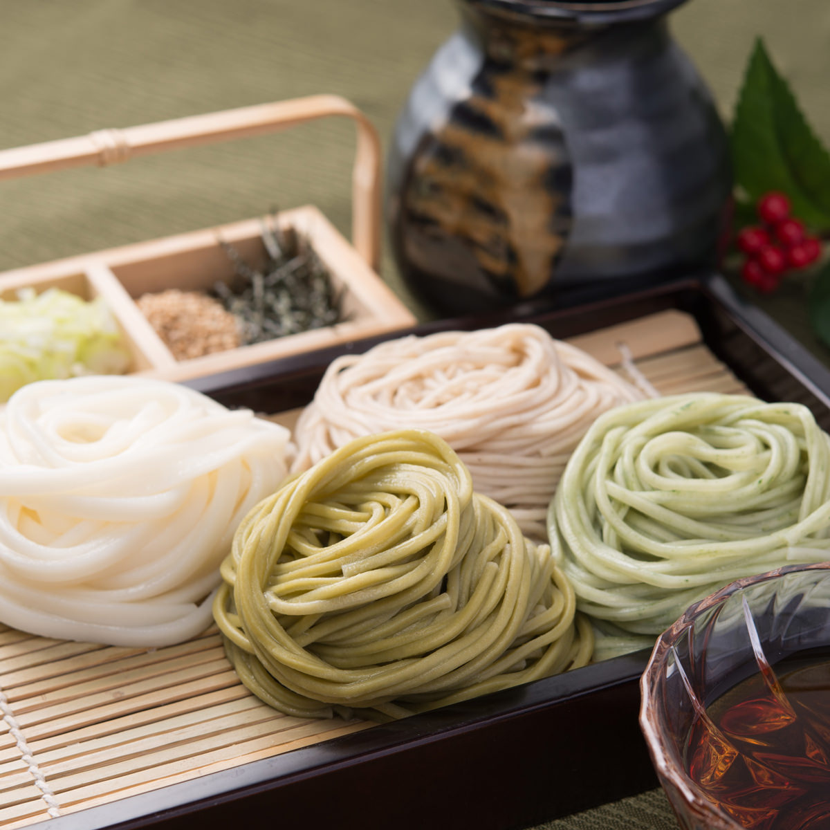 館林うどん 玉練5本詰合セット〔うどん150g×2・そば150g・茶そば150g・よもぎめん150g〕