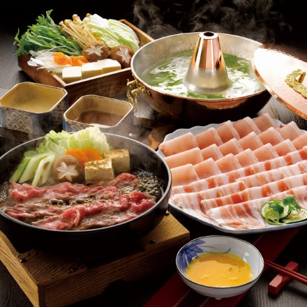 宮崎県産黒毛和牛すき焼き肉とおいも豚しゃぶしゃぶ肉 〔 和牛もも肉200g、豚ロース・バラ各200g 〕