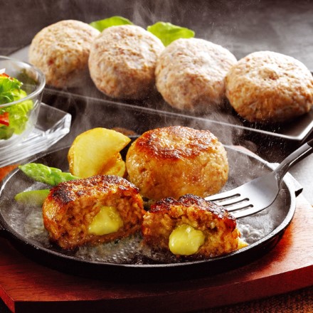 宮崎県産合挽き肉のチーズ入り生ハンバーグ 〔110g×8〕