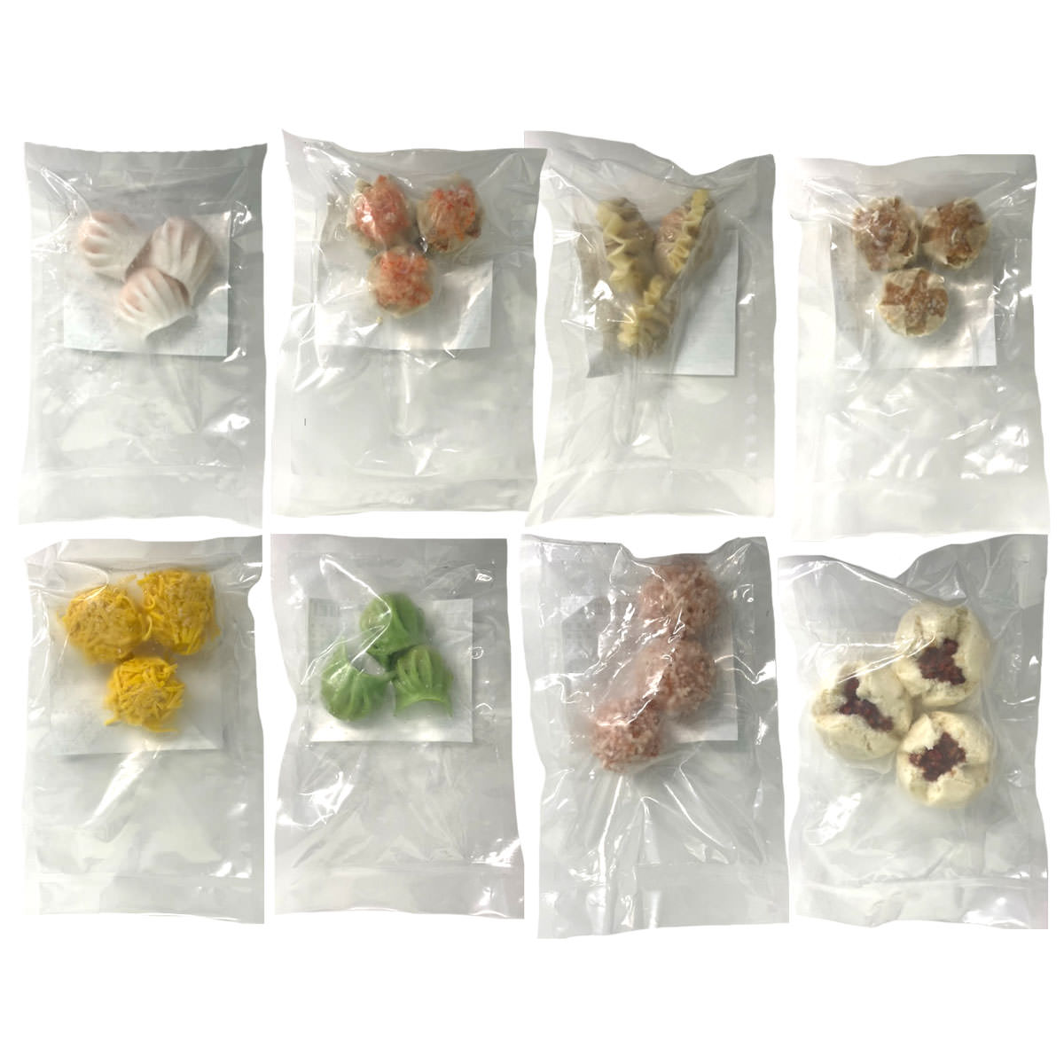 とうげんきょ 点心 8種 パーティーセット 〔海老蒸し餃子・蟹焼売・ふかひれ入蒸し餃子・干し貝柱入焼売・錦糸焼売・翡翠蒸し餃子 ほか全8種〕