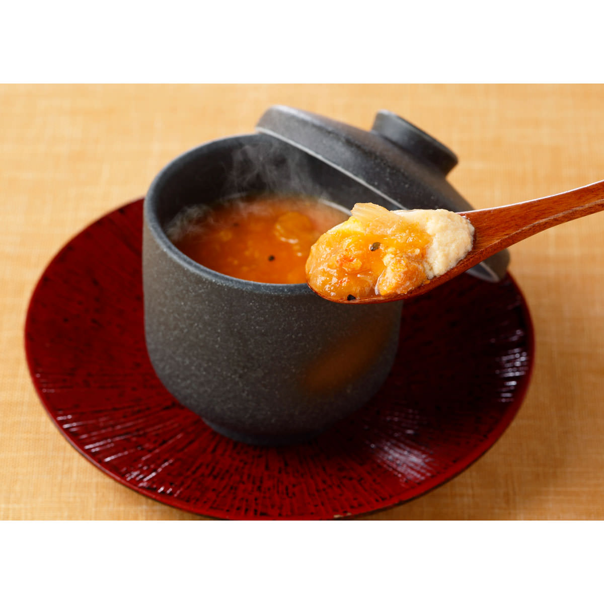 鈴なり ふかひれうにの玉地蒸し 〔(卵だし75g、あんかけ35g)×4〕 茶碗蒸し 海鮮惣菜