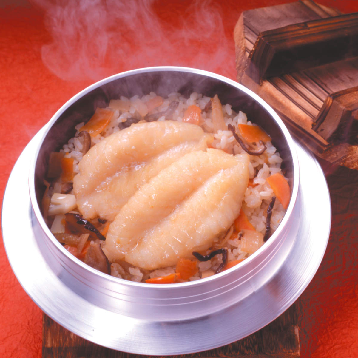 ふぐ飯の素(2合炊用) 〔(野菜スープ300g、ふく切身2枚)×5〕 炊き込みご飯の素 惣菜