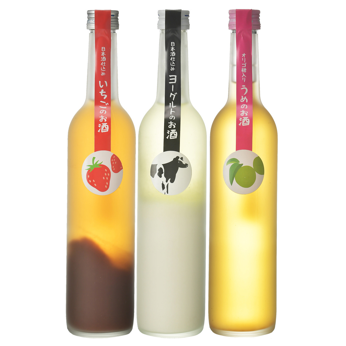 銀盤 いちご＆ヨーグルト＆うめ リキュールセット 〔いちご500ml・ヨーグルト500ml・うめ500ml〕 リキュール【北海道・沖縄県・離島 配送不可】