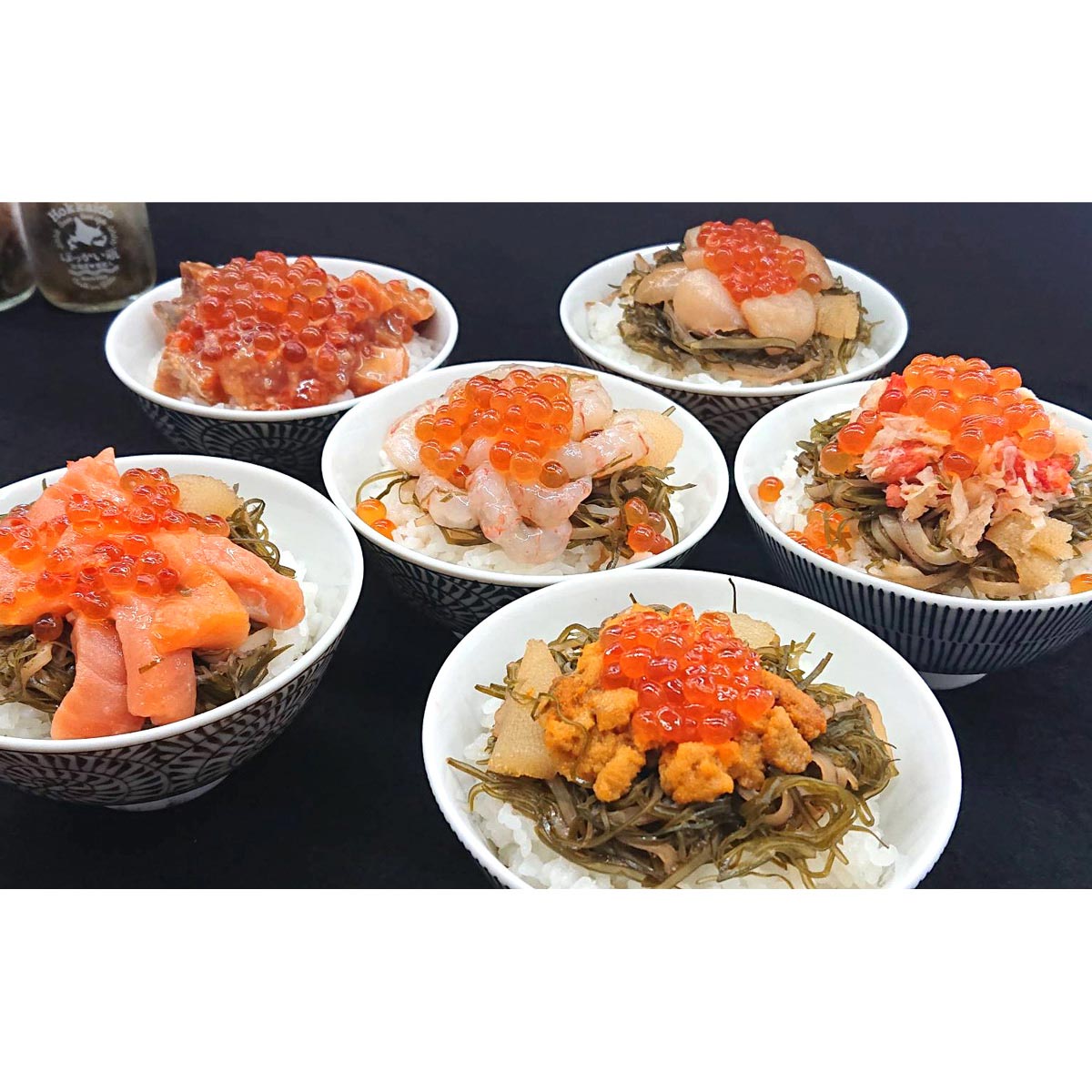 北海道 海恋人ほっかい瓶 ぼたんえび入 〔ほたて・チェリーサーモン・うに・たらば蟹・ぼたんえび・石狩漬け〕 魚介類