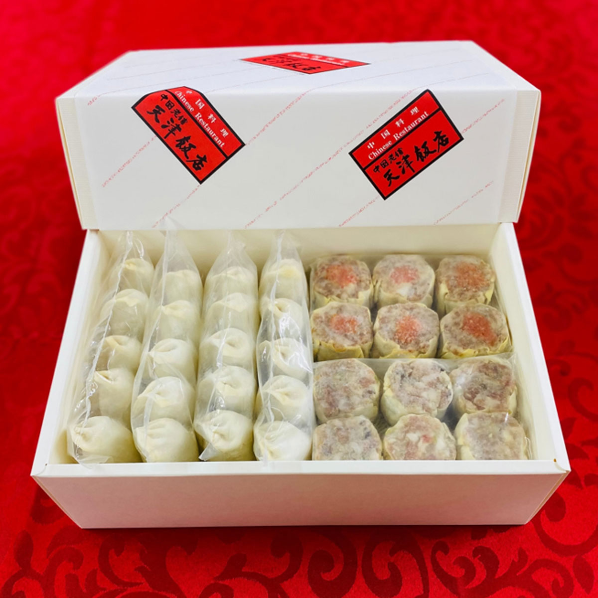 天津飯店 ジャンボ餃子 海老焼売 肉焼売 芙蓉詰合せ 〔特製ジャンボ餃子40g×20、海老焼売40g×6、肉焼売40g×6〕 点心 惣菜