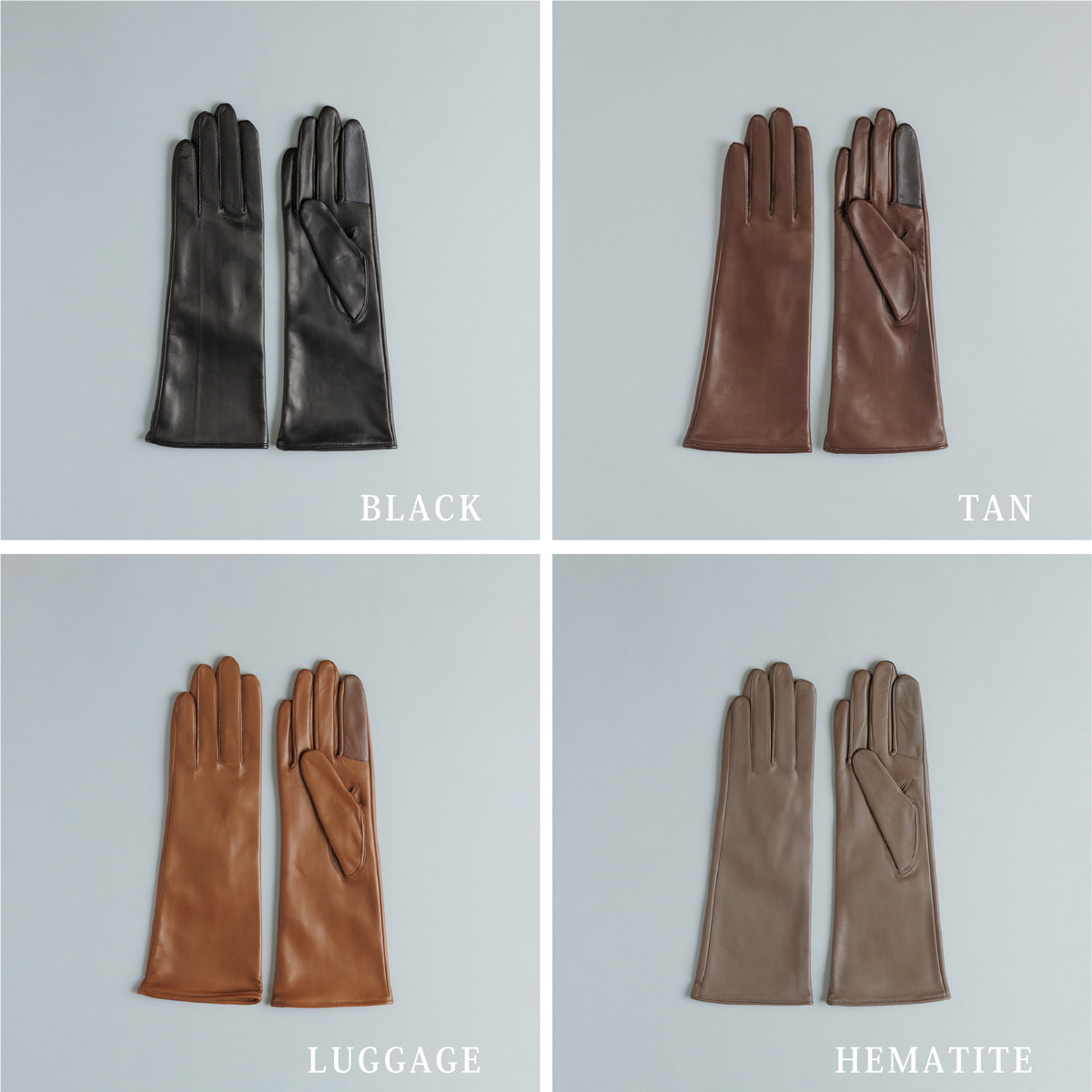 KURODA クロダ 女性用 Italian Sheep Long - Touch Panel 〔手囲いサイズ：21cm〕 レザーグローブ TAN