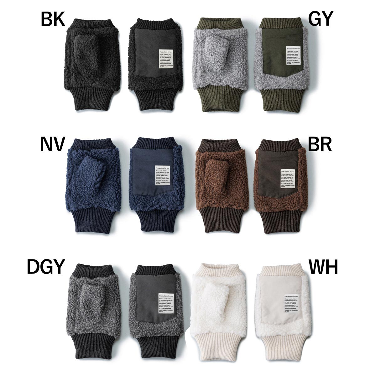 KURODA クロダ 男性用 ボアフィンガーレスグローブ 〔手囲いサイズ：24cm〕 手袋 NV